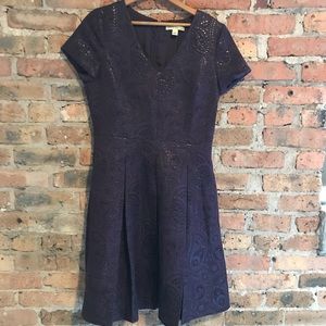 Banana Republic purple pleated dress - size 6